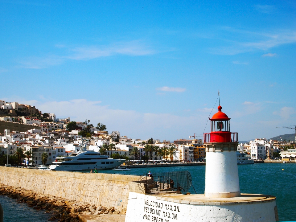 Ibiza Town (Eivissa) from the Formentera ferry